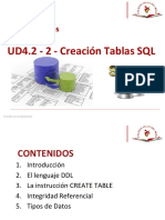 UD4.2.2 - Creación de Tablas SQL