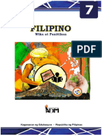 Filipino7 - Q4 - M6 - Paggamit NG Angkop Na Mga Salita at Simbolo Sa Pagsulat NG Iskrip at Pagsusuri Sa Mga Katangian at Papel Na Ginampanan NG Mga Tauhan - v5