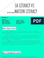 Media Literacy Vs Information Literacy: Group 1