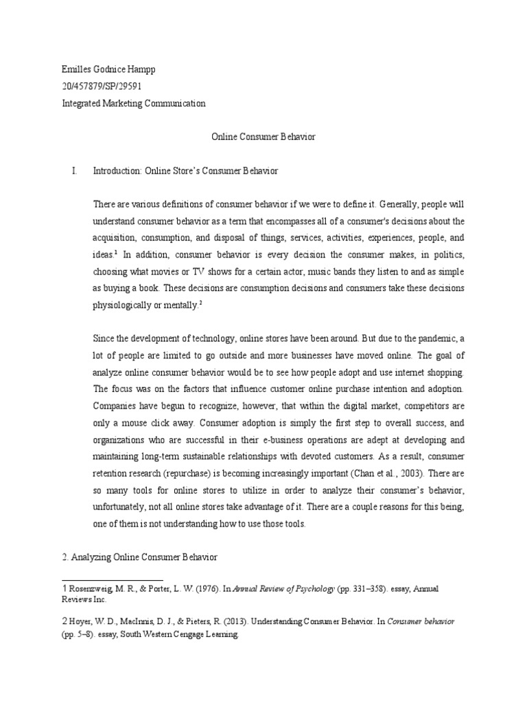 Online Consumer Behavior Insights | PDF | Consumer Behaviour | Behavior
