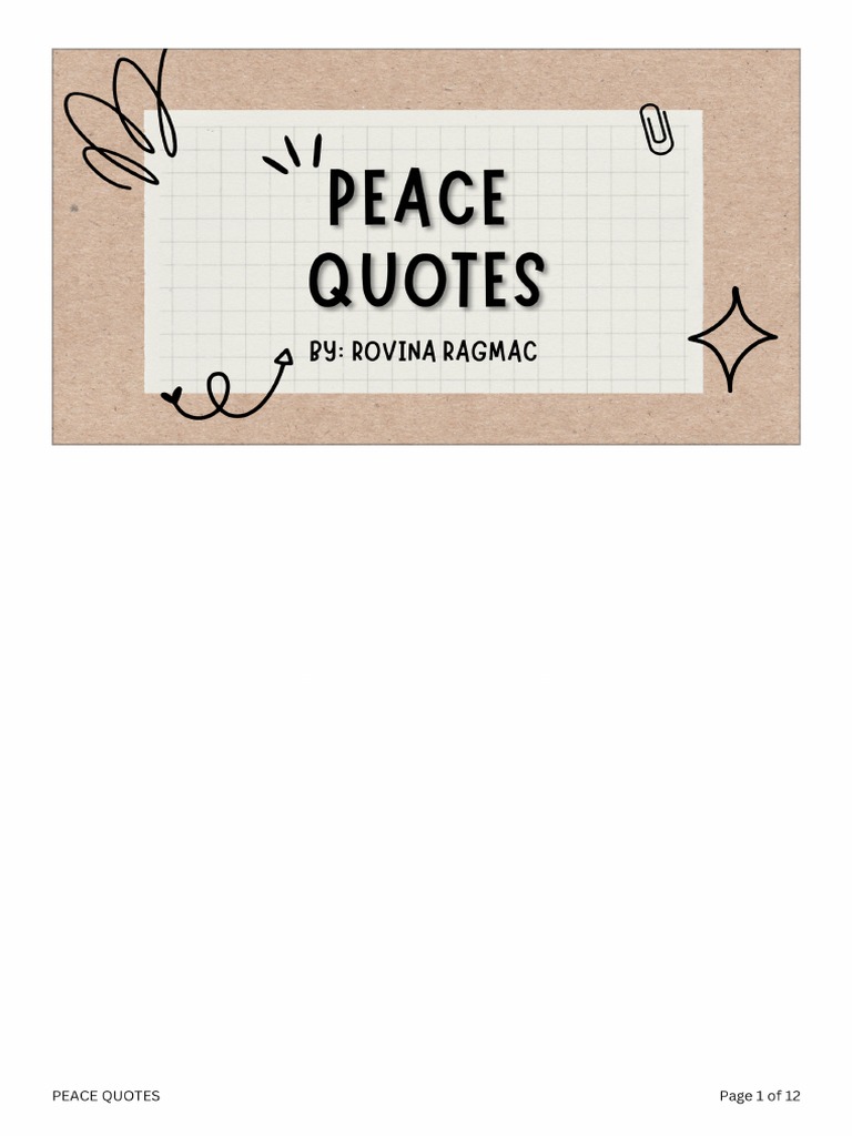 Peace Quotes | PDF