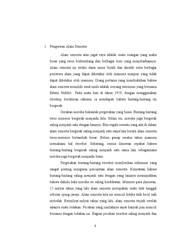 Teori dan Asal Usul Alam Semesta | PDF