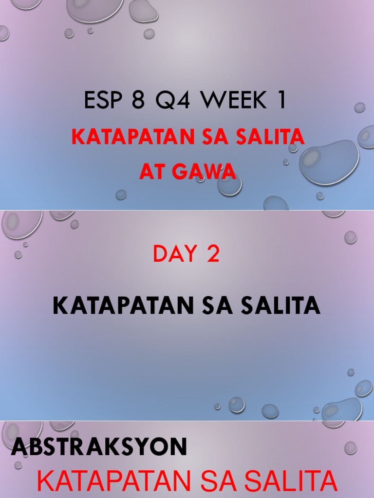 ESP 8 Q4 Week 1 Day 2 | PDF