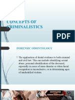 Concepts of Criminalistics
