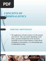 Concepts of Criminalistics