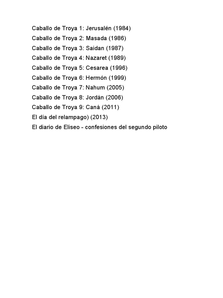 Libros de la saga Caballo de Troya PDF Historia