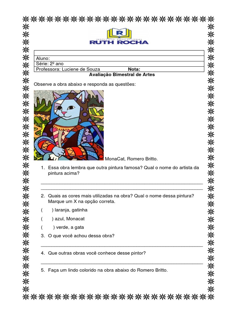 Avaliação de Artes - 2º Ano | PDF