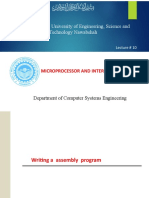 Microprocessor - Writing A Assembly Program