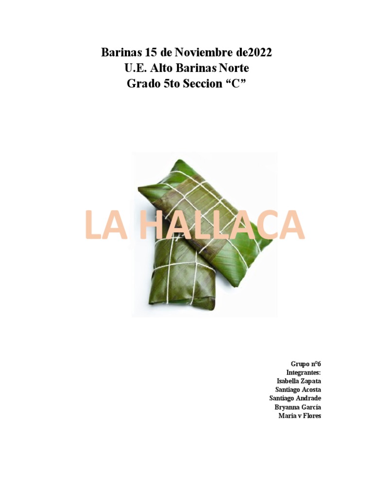 Historia y tipos de hallaca venezolana | PDF | Alimentos | Cocina