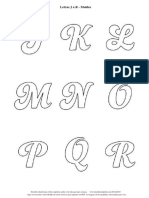 Moldes de Letras Cursivas para Imprimir Letras J A R