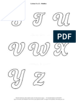 Moldes de Letras Cursivas para Imprimir Letras S A Z