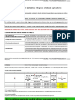 Instrucción para El Llenado de La Lista Integrada o Lista de Agricultores