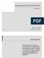 The Housing Goals of The General Plan G: Discussion