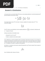 Student's T Distribution