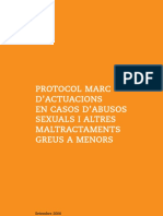 Protocol Marc D'actuacions en Casos D'abusos Sexuals I Altres Maltractaments Greus A Menors