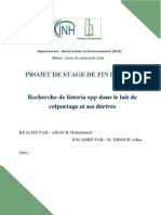 Rapport D Stage Inh Recherche de Listeria 1