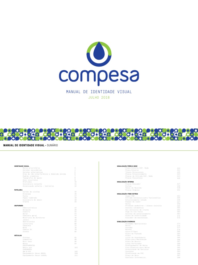 Manual de Identidade Visual Compesa | PDF | Cor | Costura