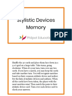 Stylistic Devices Memory Game