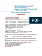 Sem - VI Cost Control and Management Accounting Question Bank Updated ACC LBN