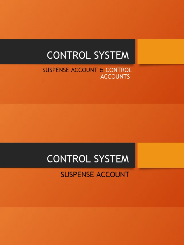 Suspense and Control Accounts Explained | PDF | Debits And Credits | Cheque