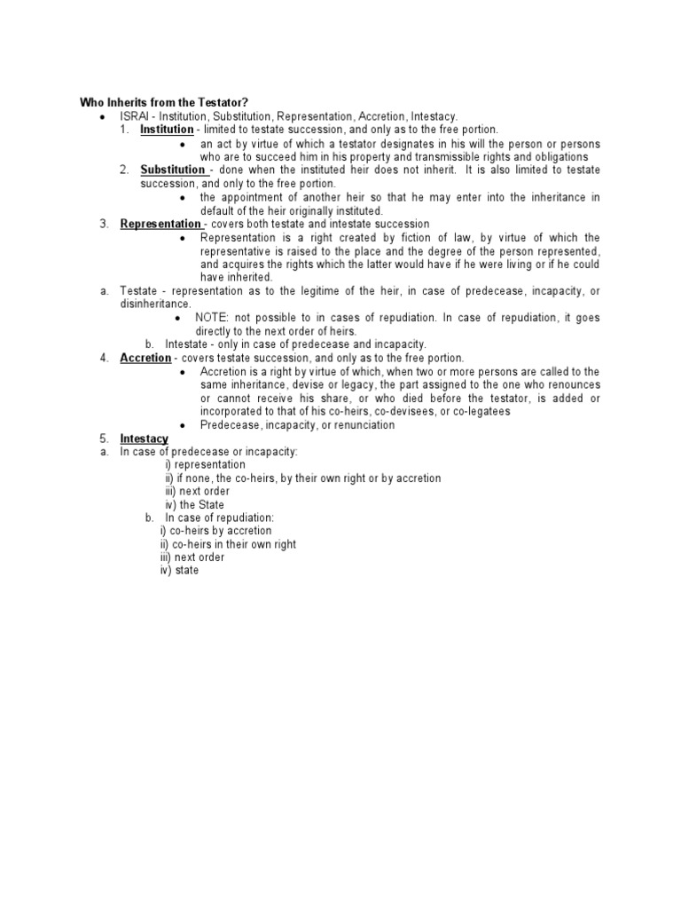 Succession Notes Zabala | PDF