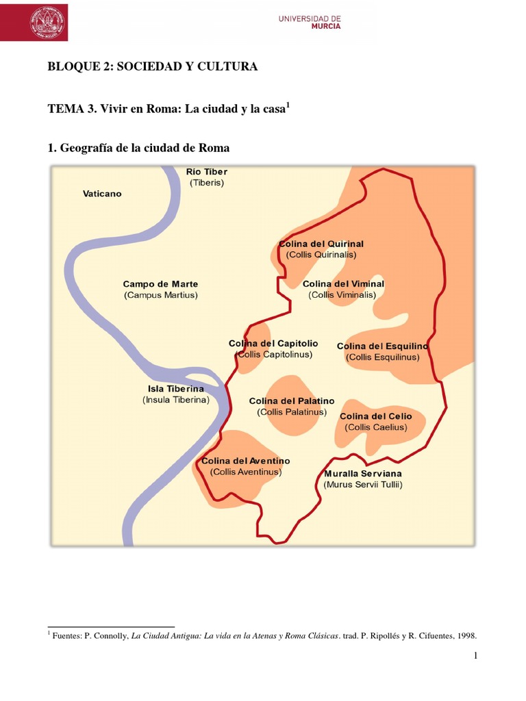 Mapa de las Siete Colinas de Roma | PDF