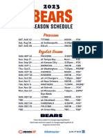 Bears 2023 Schedule