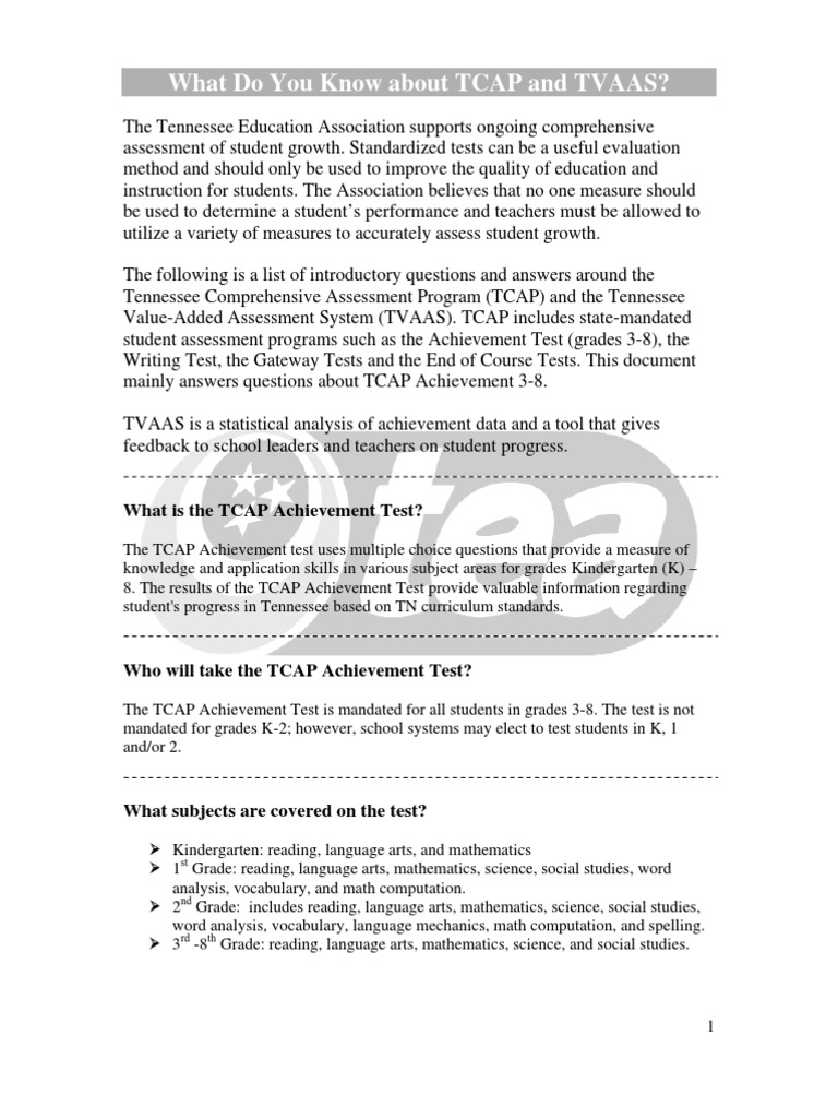 TVAAS Explained | PDF | Educational Assessment | Test (Assessment)