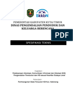 Spesifikasi Teknis Balai KB Kec. Kaliorang