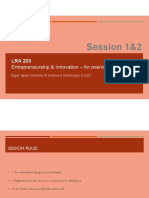 Session 1&2: LRA 203 Entrepreneurship & Innovation - An Overview