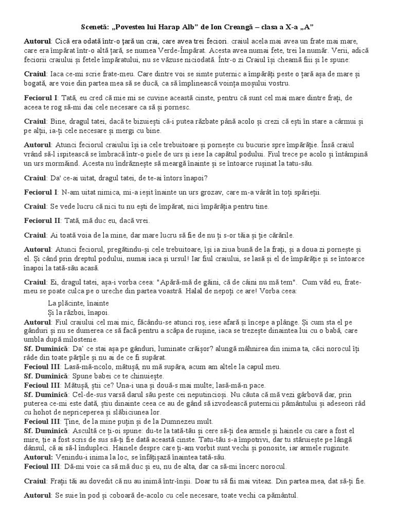 Scenetă | PDF