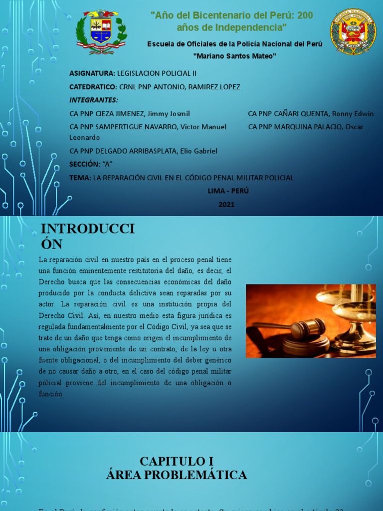 Tag Reparacion Civil en El Codigo Penal Militar Policial PDF