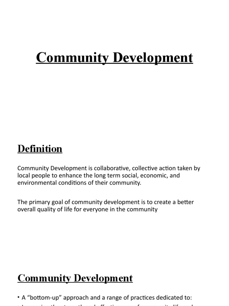 Community Development PDF