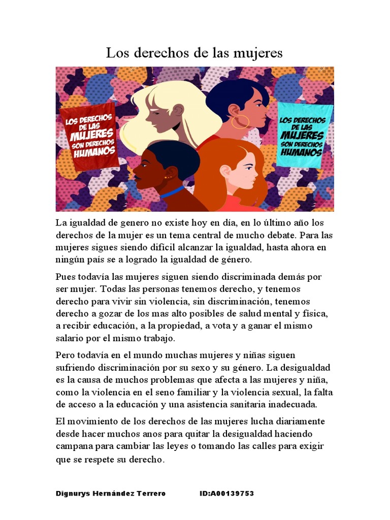 Los Derechos de Las Mujeres | PDF | Estudios de género | Discriminación ...