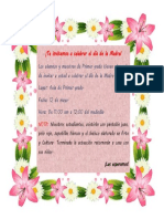 Invitacion Dia de La Madre 12 de Mayo.