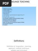 Traditional and Modern Methods and Approaches of Language