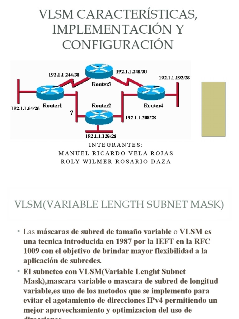 VLSM: Implementación y Ventajas | PDF | Negocios