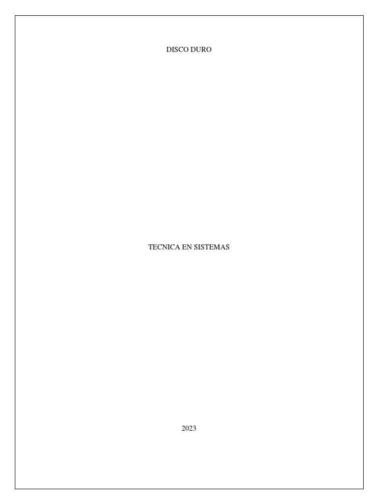 Disco Duro | PDF | Disco duro | Hardware de la computadora