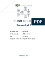 Cơ Sở Dữ Liệu: Báo cáo Lab ?