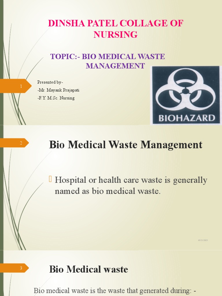 Bio Medical Waste Management | PDF | Waste | Health Care