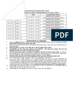 MA PolSc - PubAdm - Urdu - Part-I - Examination Programme-2023