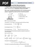 Second Order Differential Equations - Dynamics - 2020