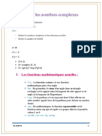 TP3: Les Nombres Complexes: I. Les Fonctions Mathématiques Usuelles