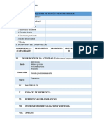 Formato de Sesión de Aprendizaje