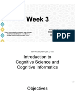 Introduction To - Cognitive Science and - Cognitive Informatics