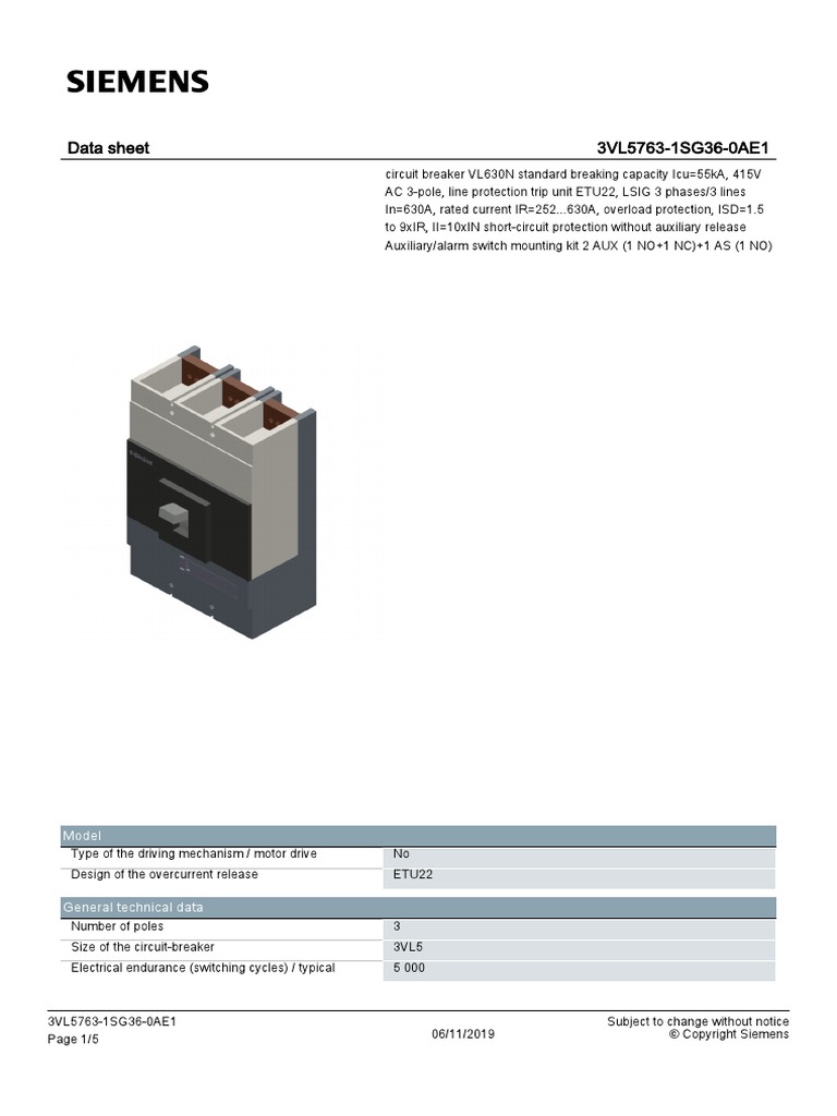 3VL57631SG360AE1 Datasheet en | PDF | Alternating Current | Physical ...