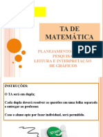 Ta de Matemática: Planejamento de Uma Pesquisa, Leitura E Interpretação de Gráficos