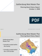 Gaithersburg West Master Plan: Planning Board Status Report October 2, 2008