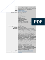 Resumen. Del Análogo Al Digitalen La Fotografía