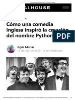 Comedia Inglesa Inspiró El Nombre de Python